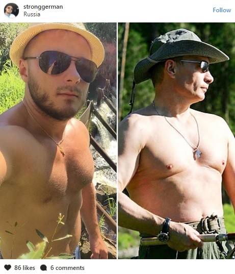 Họ còn ghép ảnh của mình với Putin